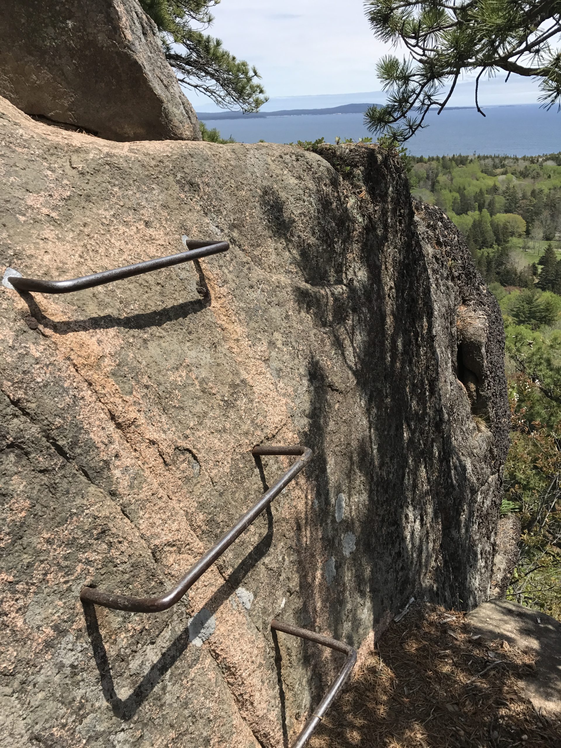 Metal Rungs On Beehive Trail Acadia National Park