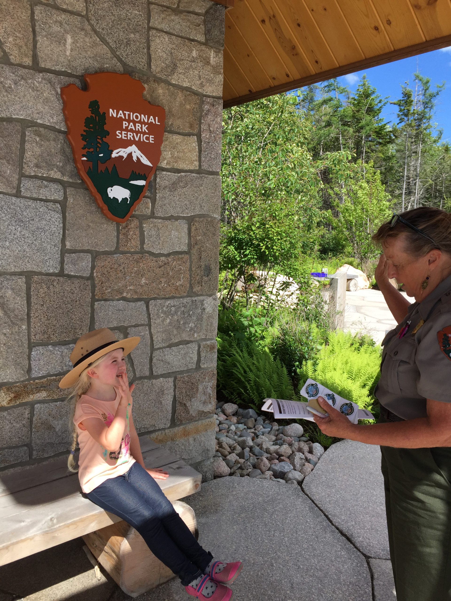 Girl Taking Junior Ranger Pledge Schoodic Peninsula Things To Do Acadia National Park