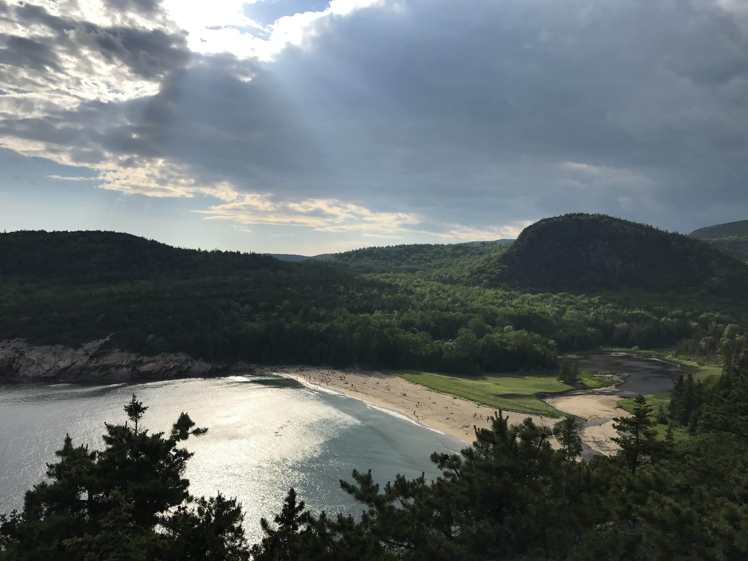 Overlooking Sand Beach In Acadia National Park