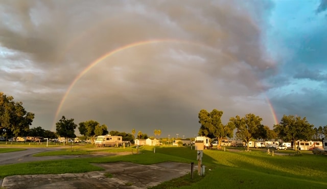 Rainbow Over Campground RV Travel Guide Camping Style