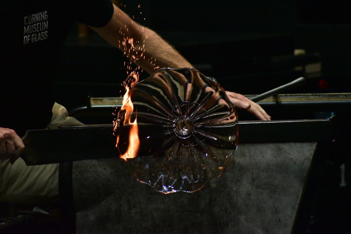 Glass Blowing Demonstration Corning NY Finger Lakes