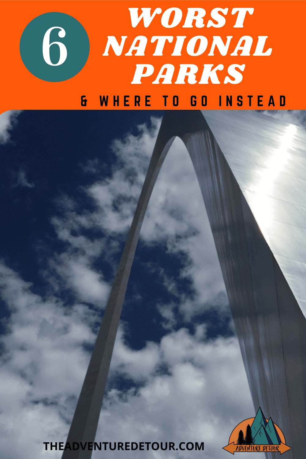 St. Louis Gateway Arch And Sky Worst National Parks