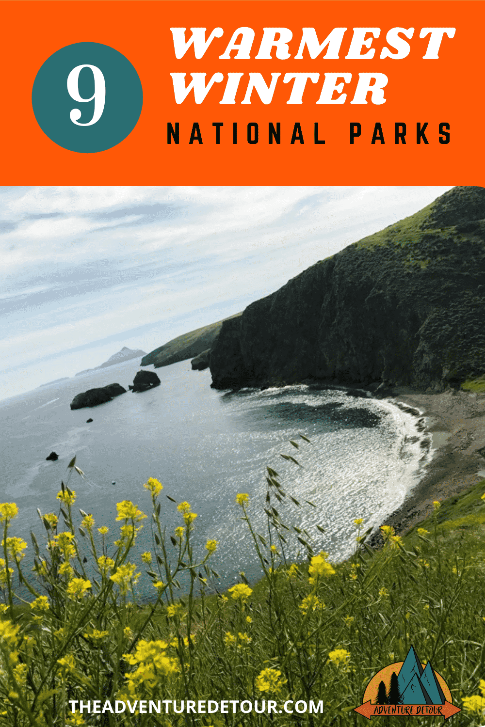 Cliffs and Ocean In Channel Islands Warmest National Parks To Visit In Winter