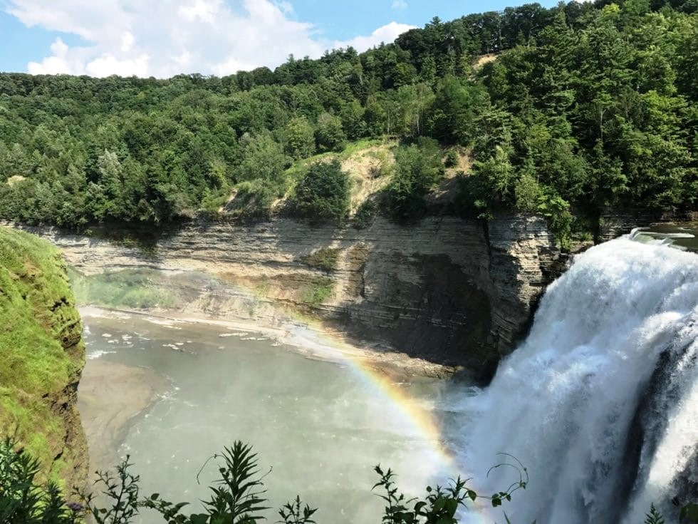 Waterfall With Rainbow Is RV Living Full Time Right For You?