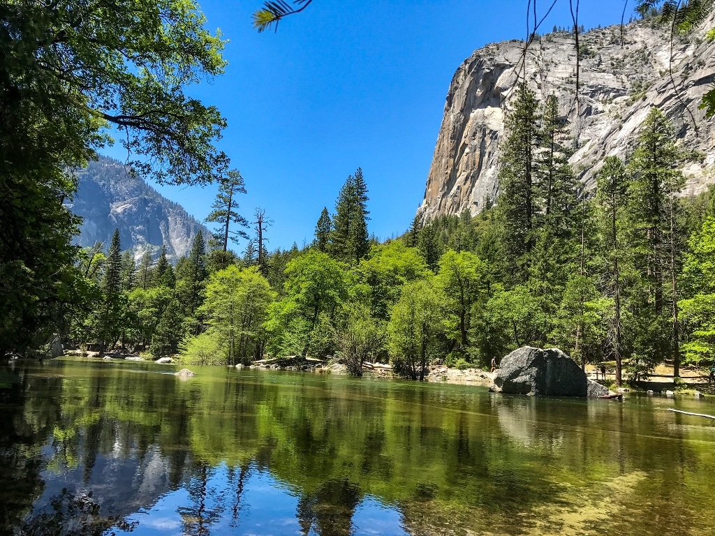 Mirror Lake With Granite Rocks Reservations For Entrance To Yosemite National Park