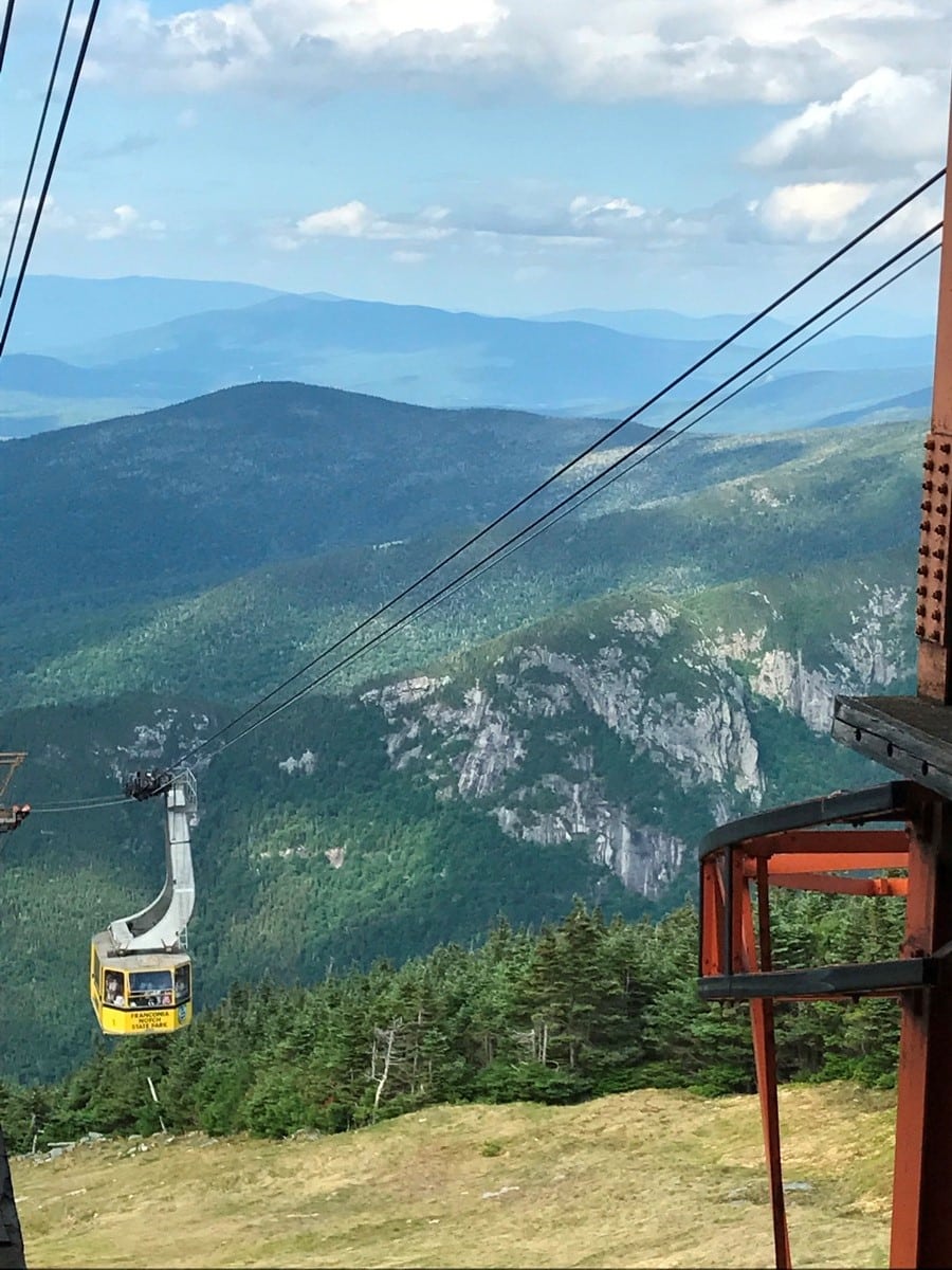 Gondola Going Up Mountain White Mountains New Hampshire