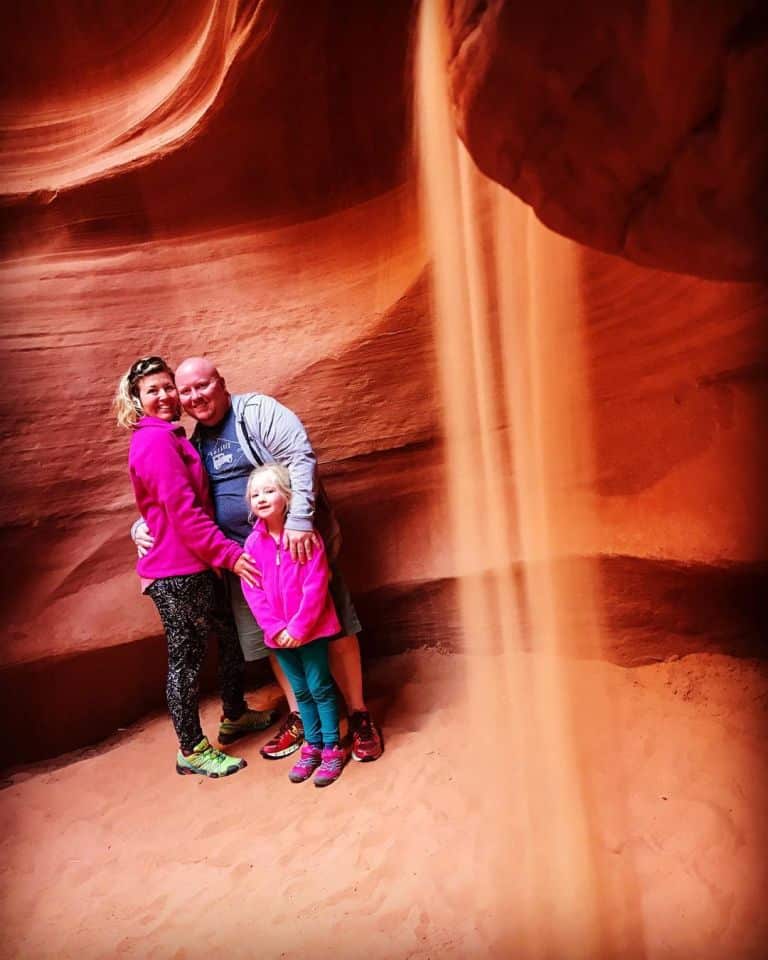 Family In Antelope Canyon - Best National Parks To Visit In Winter
