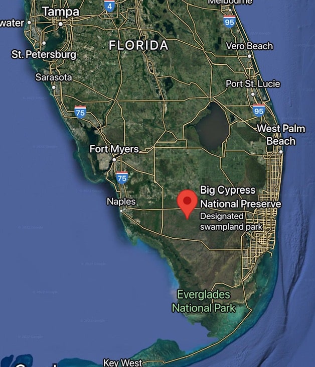 Map Of Hiking Area - Hike Florida-Best Hiking Trails In Florida