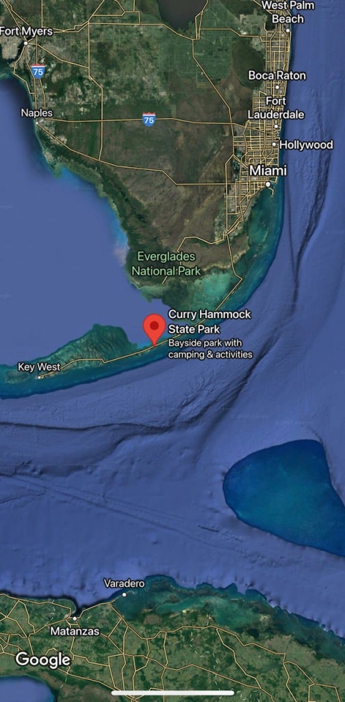 Curry Hammock Map - RV Camping Florida State Park: Florida Beach Camping