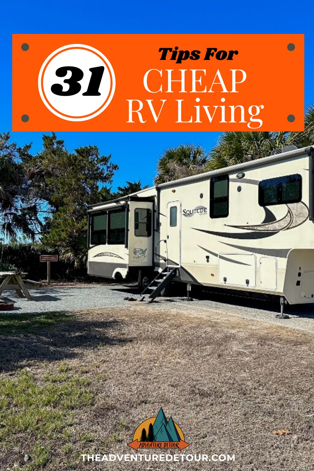 RV camping in state park in Florida - Tips For Cheap RVing