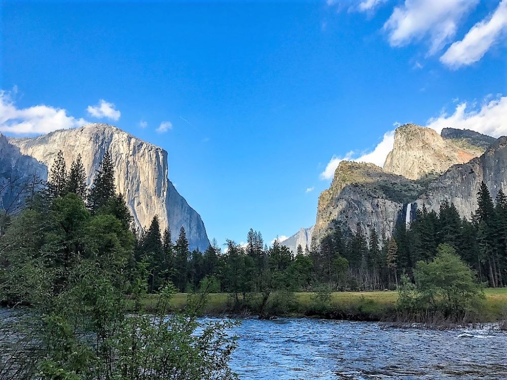 Yosemite Valley with waterfall - visit national parks with no reservation