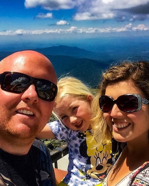 Family on top of Mt. Washington on RV trip - RV safety